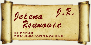 Jelena Ršumović vizit kartica